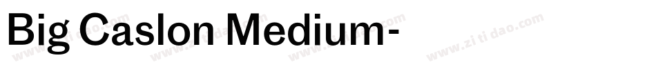 Big Caslon Medium字体转换